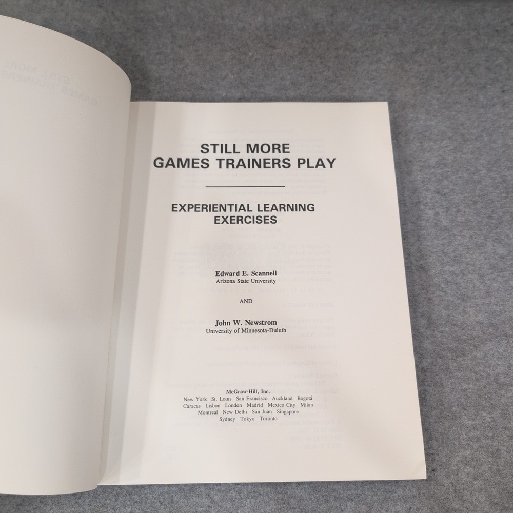 Still More Games‎ Trainers Play Scannell Newstrom McGraw-Hill 0-07-046427-8 VG+ - Picture 2 of 7
